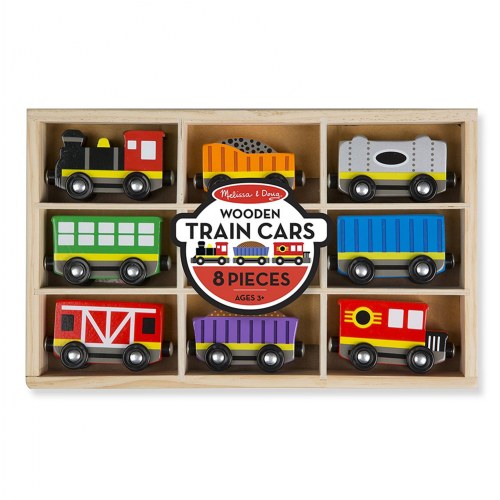 Wooden Train Cars 8 Pieces