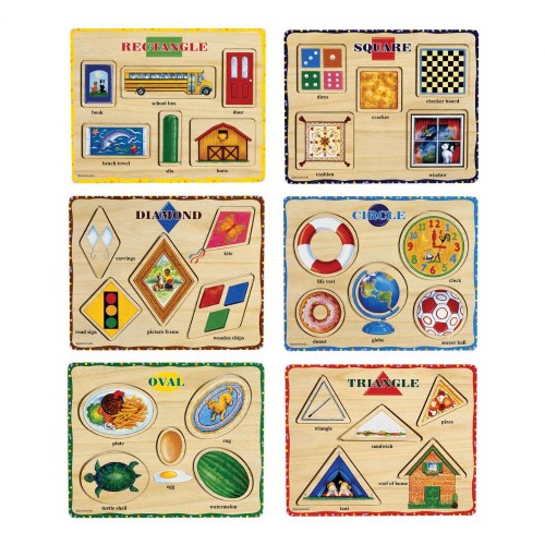 Self-Correcting Shapes Puzzles - Set of 6