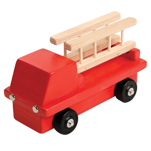 Birch and Maple Wooden Fire Truck for Dramatic Play and Block Play
