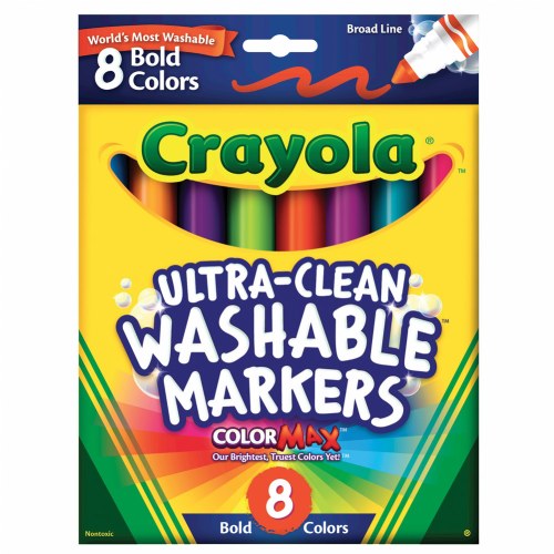 Crayola® 8-Count Bright Colors Washable Markers - Single Box