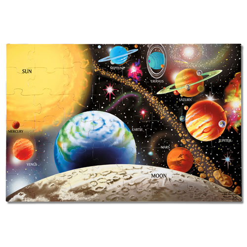 Solar System Floor Puzzle for Learning About the Planets, Moons, Stars, and The Sun