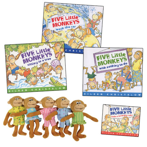 Five Little Monkeys Books And Finger Puppets