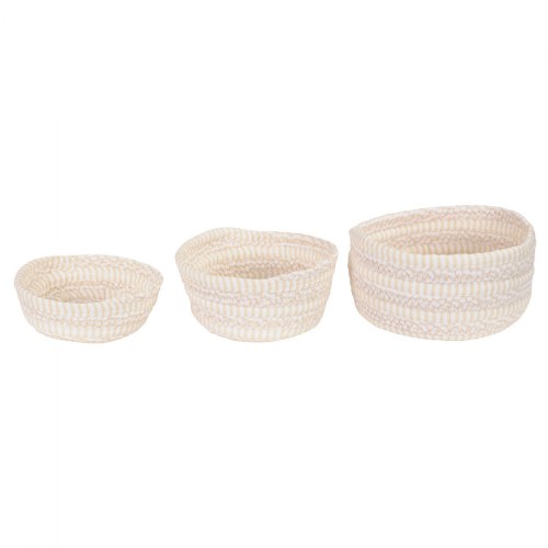 Fabric Nesting Baskets - Natural - Set of 3
