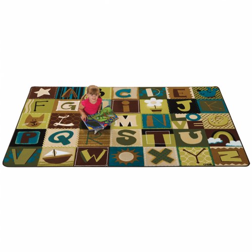 Nature Alphabet Blocks Carpet - 6' x 9'
