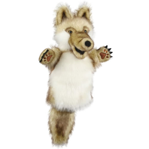 Plush Wolf Hand Puppet for Dramatic Play