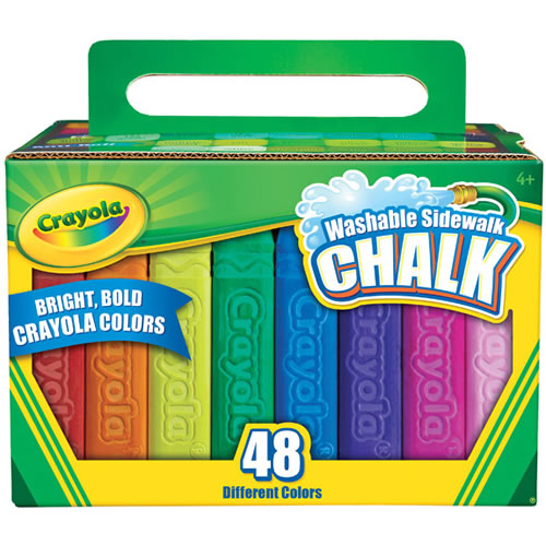 Crayola® Washable Sidewalk Chalk - 48 Different Colors - Single Box