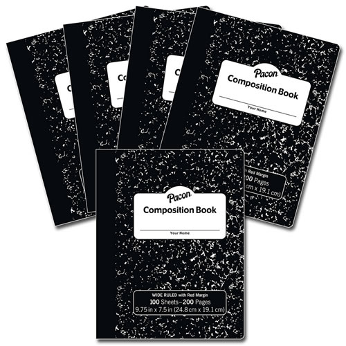 Composition Books - 100 sheets - Set of 5