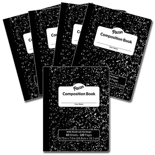 Composition Books - 60 sheets - Set of 5