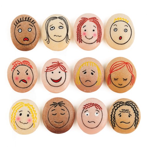 Tactile Emotion Stones For Children To Learn About Feelings - Set of 12