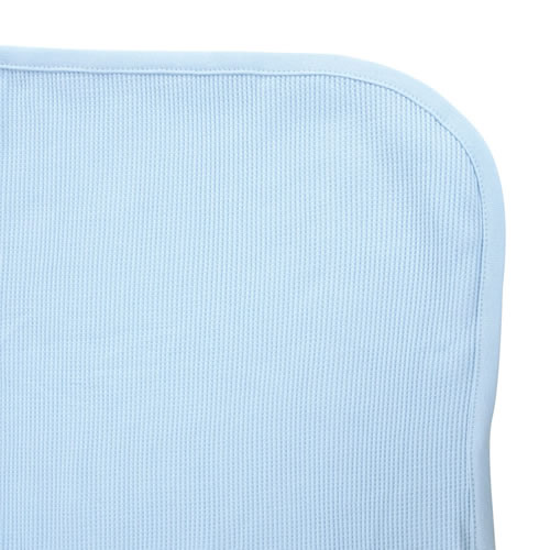 Cotton Thermal Crib Blanket - Blue - Single