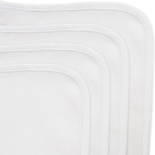 Cotton Thermal Crib Blankets - White - Set of 4