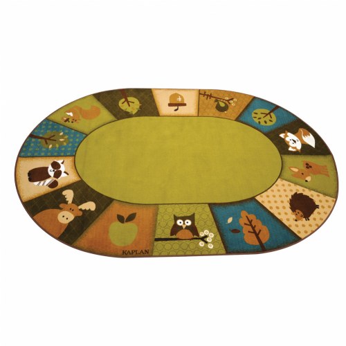 Forest Babies Carpet - 6' x 9' Oval