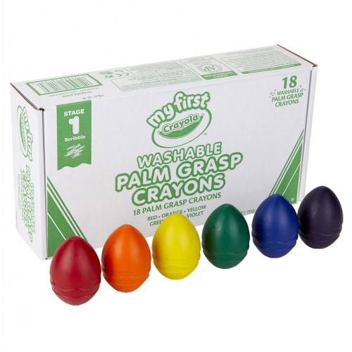 Palm Grasp Toddler Crayons, 6 Count Egg Crayons, Crayola.com