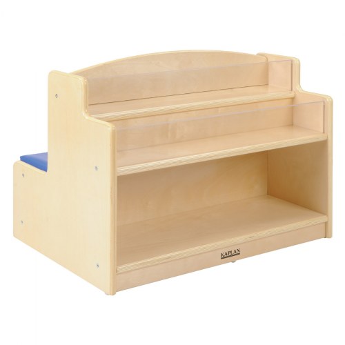 Carolina Toddler Sit and Read Bench with Book Display and Storage Cubby