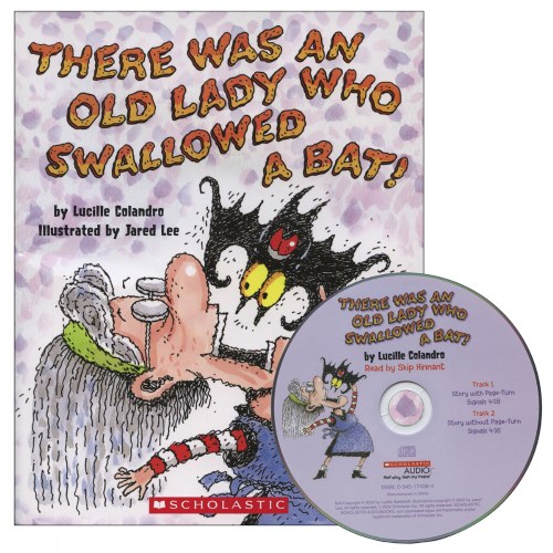 There Was an Old Lady Who Swallowed a Bat! - Paperback Book & CD