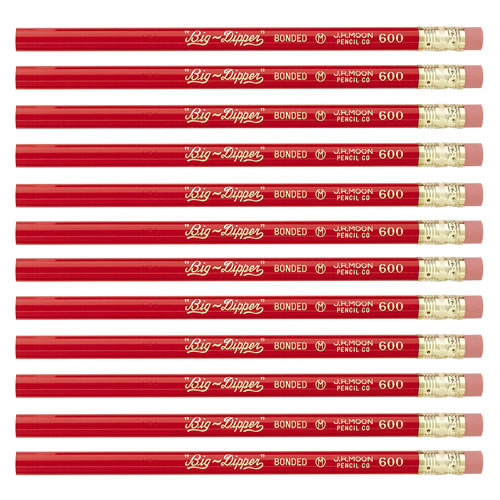 Big Dipper Large Grip Pencils with Eraser - 1 Dozen