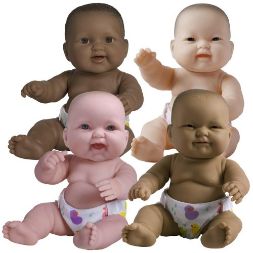 14" Lots to Love Babies with Different Skin Tones and Poseable Bodies - Set of 4