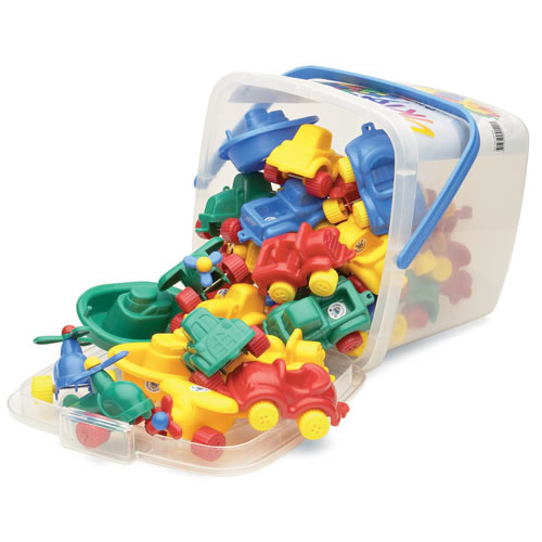 30 Piece Classic Bucket of Vehicles