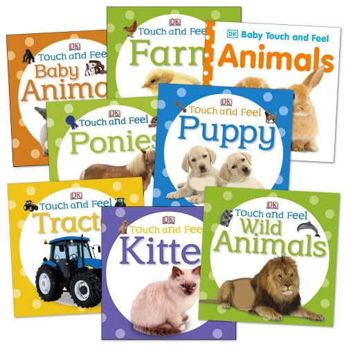 Baby Touch & Feel Board Book Set with Various Textures - Set of 8