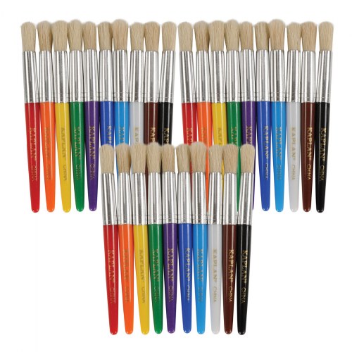 Easy to Grip Colored Chubby Brushes - Set of 30