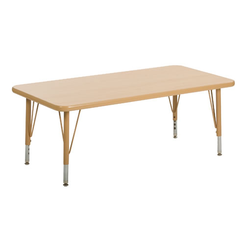 Nature Color 30" x 60" Rectangle Table With Adjustable Legs
