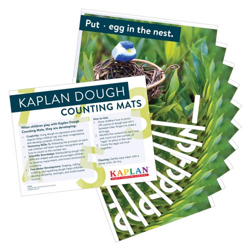 Kaplan Dough Counting Mats - Set of 9