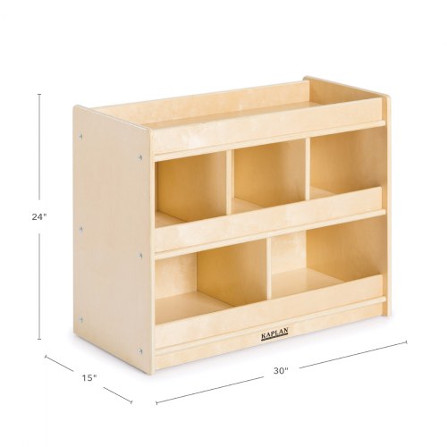 Carolina Wooden 5-Cubby Storage Center