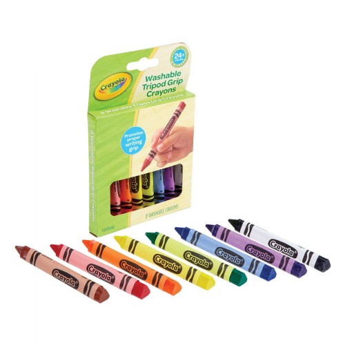 Crayola® 8-Count Anti-Roll Triangular Crayons - 10 Boxes
