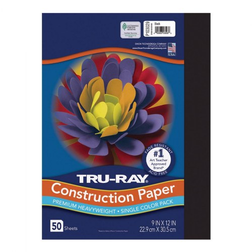 9 x 12 Tru-Ray® Construction Paper - Case Pack - Black
