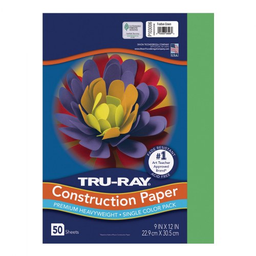 9 x 12 Tru-Ray® Construction Paper - Case Pack - Green