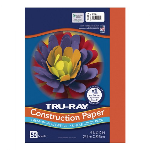9 x 12 Tru-Ray® Construction Paper - Case Pack - Orange