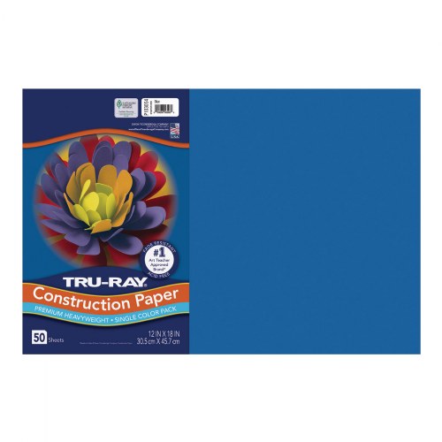 12" x 18" Tru-Ray® Construction Paper (Case Pack) - Blue