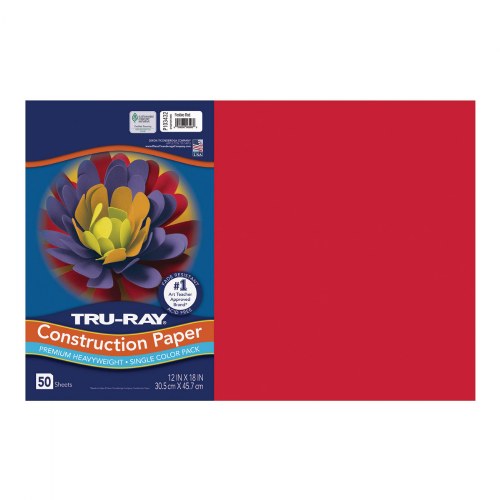 12" x 18" Tru-Ray® Construction Paper (Case Pack) - Red