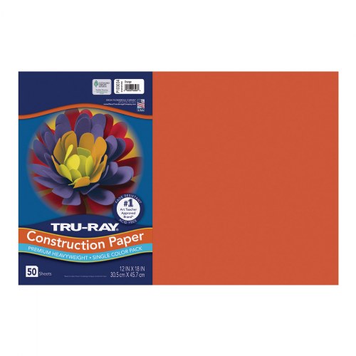 12" x 18" Tru-Ray® Construction Paper (Case Pack) - Orange
