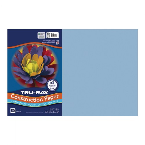 12" x 18" Tru-Ray® Construction Paper (Case Pack) - Sky Blue