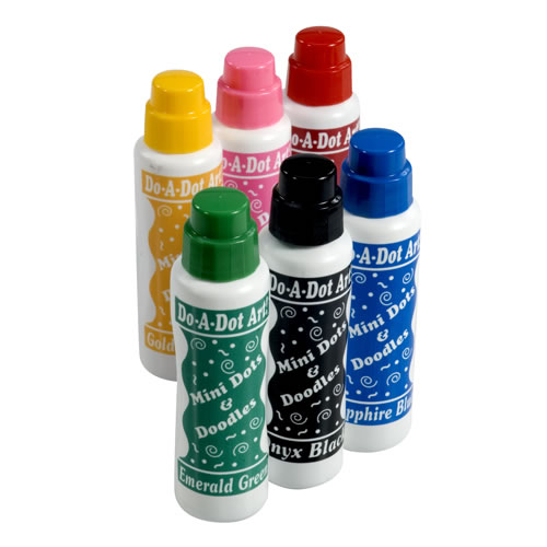 Do-A-Dot Art Mini Dots and Doodles Easy to Grip Paint Markers - Set of 6