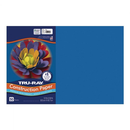 Tru-Ray® 12" x 18" Construction Paper - Blue