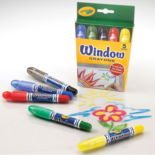 Crayola® Easy to Wash Off Window Crayons for Glass Surfaces - Single Box