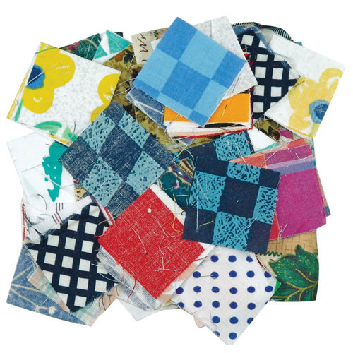 Small Square Fabric Mosaics for Collages and Other Crafts - 400 pieces