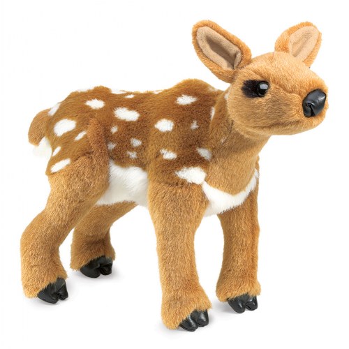 Fawn Hand Puppet with Movable Head and Front Paws