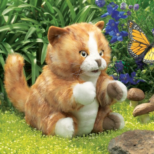 Orange Tabby Kitten Hand Puppet