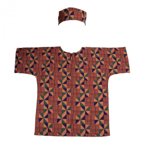 Festive Multiethnic Kente-Inspired Dashiki Boy Garment