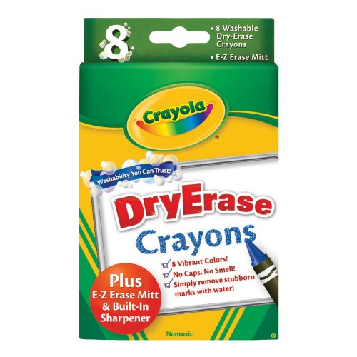 Crayola® Washable, Dry-Erase Crayons - 8 Count