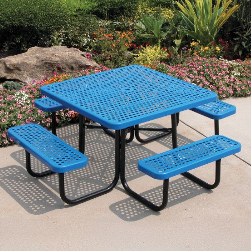 Square Portable Table Perforated