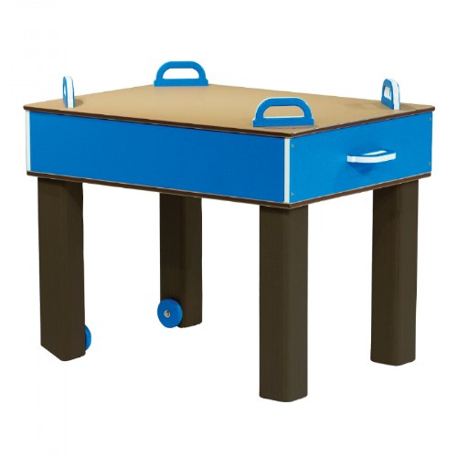 Nesting Nature Table - Toddler Height 20" - Blue/Chocolate