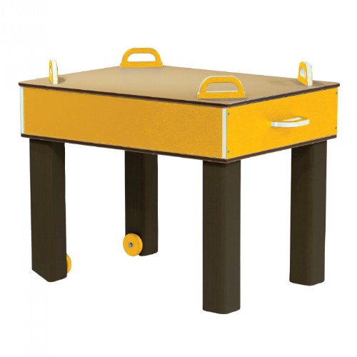Nesting Nature Table - Toddler Height 20" - Yellow/Chocolate