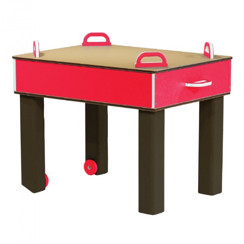 Nesting Nature Table - Toddler Height 20" - Red/Chocolate