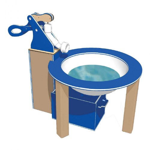 Spout and Splash - In-Ground Mount - Blue/Latte