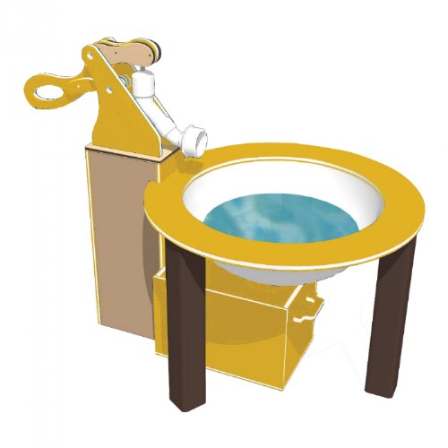 Spout and Splash - In-Ground Mount - Yellow/Chocolate