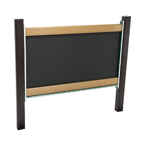Double-Sided Magnetic Outdoor Chalkboard - In-Ground Mount - Green/Chocolate